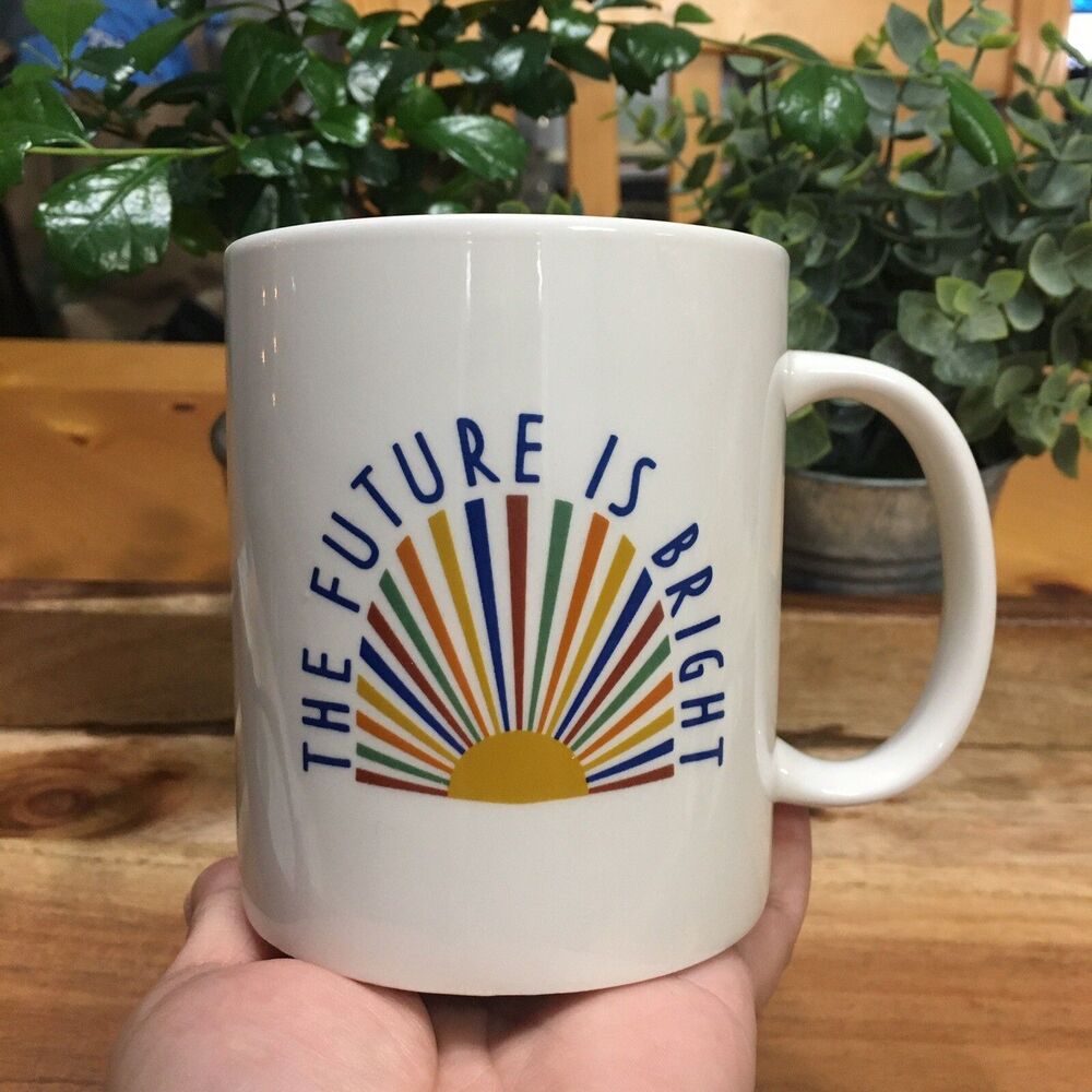Room Essentials The Future Is Bright Mug Sunburst Coffee Cup Inspiration Gift